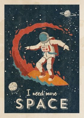 Surfer Vintage retro space