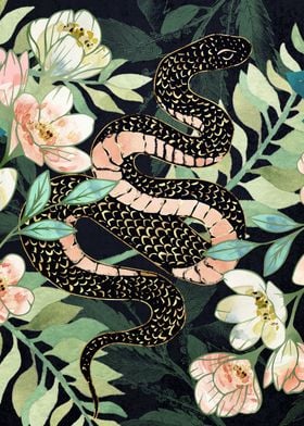 Metallic Floral Snake